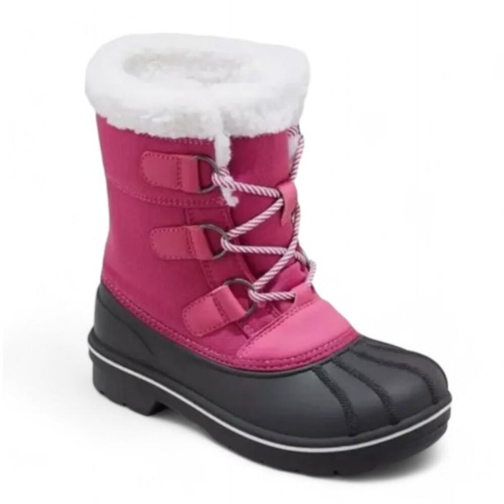 Cat & Jack Rolane Duck Boots Water Resistant Pink Black Little Kids Size US 3